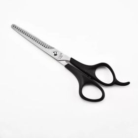 16cm 6 Inches Shear Teeth Scissors Black Trimming Scissors Thinning Shear Teeth Scissors Hairdressing Bangs Clippers - Black - 1PC