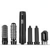 5 In 1 Hot Air Comb Aluminum Alloy Hair Straightener Automatic Perm Curling Iron Electric Hair Dryer Creative Multifunctional - Black - US
