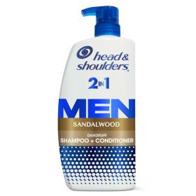 Head and Shoulders Mens 2 in 1 Dandruff Shampoo and Conditioner;  Sandalwood;  28.2 oz - Head & Shoulders
