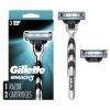 Gillette Mach3 Mens Razor Handle and 2 Blade Refills - Gillette