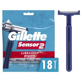 Gillette Sensor2 Fixed Head Men's Disposable Razors;  18 Count - Gillette