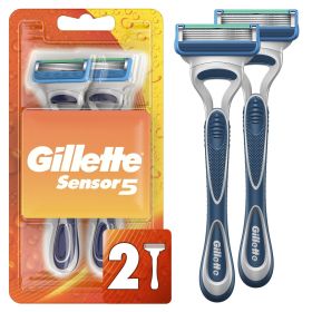 Gillette Sensor5 Men's Disposable Razors;  2 Count - Gillette