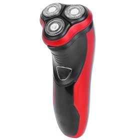 Electric Shaver Razor for Men IPX7 Waterproof Beard Trimmer 3D Rechargeable Painless Rotary Shaver with Pop up Trimmer 2 in 1 Electric Shaver - Red