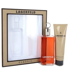 LAGERFELD by Karl Lagerfeld Gift Set -- 5 oz Eau De Toilette pray + 5 oz Shower Gel - Men