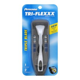Personna Tri-Flexxx Triple Blade Shaving System For Men - 1 Razor 2 Cartridges - 0684134