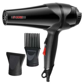 Hair Blow Dryer Lightweight Hair Dryer Ionic Men Women Blower 1875W Ceramic Quiet Styling Pik 5 Core HD BM - Black