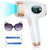 Laser Permanent Hair Removal Upgraded to 999; 900 Flashes IPL Hair Removal Device for Whole Body - white, gold - plastic, electronics