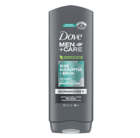 Dove Men+Care Body Wash and Face Wash Blue Eucalyptus + Birch 18 oz - Dove