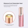 Lipstick Shaver Mini Portable Electric Eyebrow Trimmer Ladies Epilator Armpit Rechargeable Hair Remover Shaving Knife Mini Shaver - rose gold