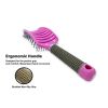 Women Wet Curly Detangle Hair Brush For Salon Hairdressing Styling Tools - Purple - Hairdressing Comb