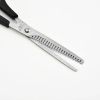 16cm 6 Inches Shear Teeth Scissors Black Trimming Scissors Thinning Shear Teeth Scissors Hairdressing Bangs Clippers - Black - 1PC