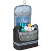 Travel Toiletry Bag Cosmetics Organizer Bag Hanging Wash Bag Waterproof Case w/ Handstrap - Black