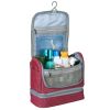 Travel Toiletry Bag Cosmetics Organizer Bag Hanging Wash Bag Waterproof Case w/ Handstrap - Red