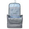 Travel Toiletry Bag Cosmetics Organizer Bag Hanging Wash Bag Waterproof Case w/ Handstrap - Grey