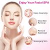Facial Cleansing Brush Waterproof Face Spin Cleaning Brush with 5 Brush Heads Deep Cleansing Body Facial Brush - Pink