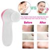 Facial Cleansing Brush Waterproof Face Spin Cleaning Brush with 5 Brush Heads Deep Cleansing Body Facial Brush - Pink
