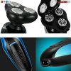 Electric razor for men Beard Trimmers 4 inch Razors 1 4D Men Waterproof Rotary Shaver Rechargeable Cordless Mens Razers 5Core SHV-4 - Blue