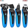 Electric razor for men Beard Trimmers 4 inch Razors 1 4D Men Waterproof Rotary Shaver Rechargeable Cordless Mens Razers 5Core SHV-4 - Blue