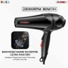 Hair Blow Dryer Lightweight Hair Dryer Ionic Men Women Blower 1875W Ceramic Quiet Styling Pik 5 Core HD BM - Black