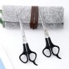 16cm 6 Inches Shear Teeth Scissors Black Trimming Scissors Thinning Shear Teeth Scissors Hairdressing Bangs Clippers - Black - 1PC