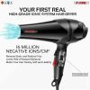 Hair Blow Dryer Lightweight Hair Dryer Ionic Men Women Blower 1875W Ceramic Quiet Styling Pik 5 Core HD BM - Black
