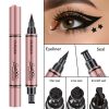Stamp Pattern Double End Liquid Eyeliner for Perfect Wing Cat Eyes Stamp Eyeliner - 01