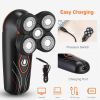 4D Electric Shavers Razor IPX7 Waterproof Wet & Dry 5 Floating Head Rotary Shavers Rechargeable Beard Trimmer  - Black