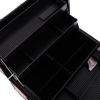 SM-2083 Aluminum Alloy Makeup Train Case Jewelry Box Organizer Pink--YS - Pink