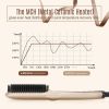 Hair Straightener Brush by MiroPure for Silky Frizz-Free Hair with MCH Heating Technology for Great Styling at Home  - Gold