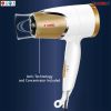 Hair Blow Dryer Lightweight Conditioner Cord Keeper Hair Dryer Ionic Men Women Blower 1875W Ceramic Quiet Styling Pik 5 Core HD F - White