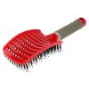 Hair Brush Scalp Massage Comb Hairbrush Bristle&Nylon Women Wet Curly Detangle Hair Brush for Salon Hairdressing Styling Tools - Black