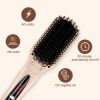 Hair Straightener Brush by MiroPure for Silky Frizz-Free Hair with MCH Heating Technology for Great Styling at Home  - Gold