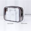 1pc Transparent PVC Bags; Clear Travel Organizer Makeup Bag Beautician Cosmetic & Beauty Case Toiletry Bag; Wash Bags - Sky Blue