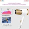 Hair Blow Dryer Lightweight Conditioner Cord Keeper Hair Dryer Ionic Men Women Blower 1875W Ceramic Quiet Styling Pik 5 Core HD F - White