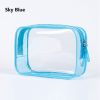 1pc Transparent PVC Bags; Clear Travel Organizer Makeup Bag Beautician Cosmetic & Beauty Case Toiletry Bag; Wash Bags - Coffee