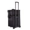 Professional 2-in-1 Rolling Makeup Traveling Case, Beauty Trolley Storage Box, Artist Cosmetic Organizer w/ Drawers, Black XH - Black