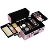 4-in-1 Makeup Travel Case with 360Â° Rolling Wheels, Locks, Keys and Adjustable Dividers, Pink XH - Pink
